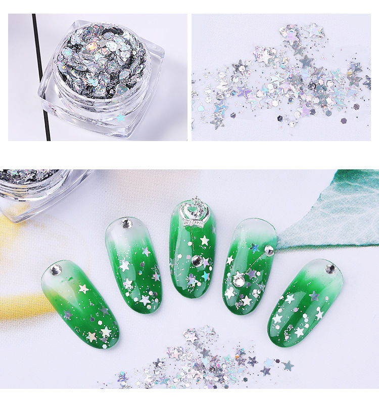 Eye Makeup Gel Set Heart-shaped Star Moon Glue-free Nail Glitter Sequins display picture 1