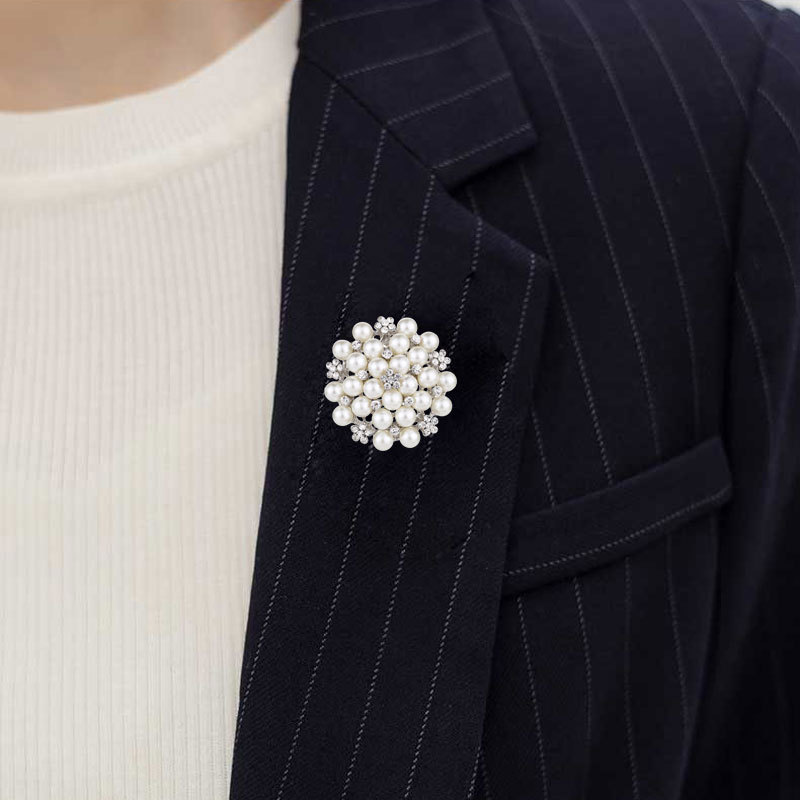 36g Weight Brooches Classification Holiday, Daily Occasion Alloy Material Flower Pattern Women's Gender Plating Design Elegant Style Elegant Pin Flower Alloy Plating Women's Brooches 1