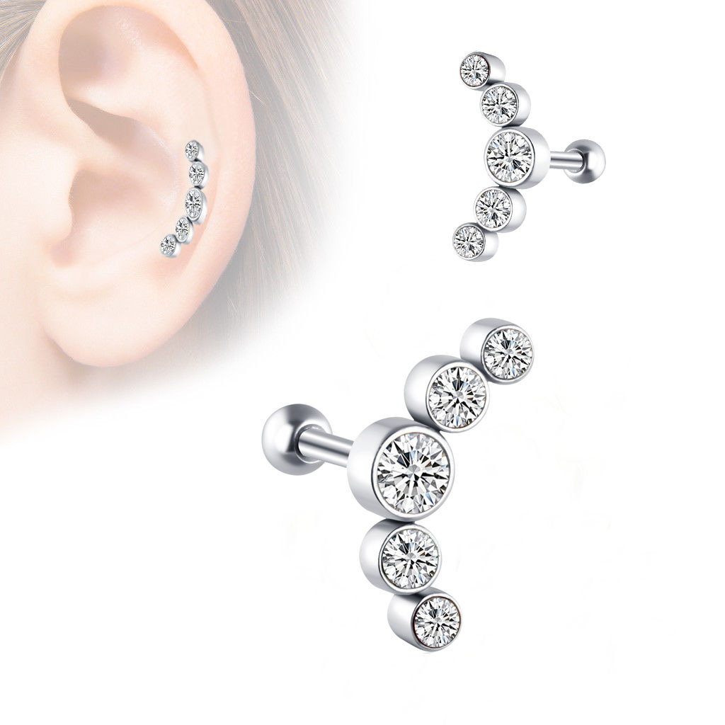 Pointed titanium steel lip stud product view