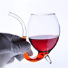 Insulation of insulation glass, creative transparent glass vampire wine glass comes with straw cup fruit cup pine squirrel cup