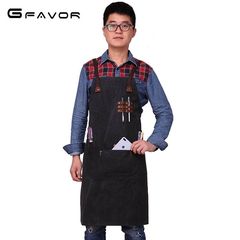 Tool Apron, European and American Retro Canvas Apron, Coffee Shop Artisan Apron, Gardening Apron, DIY Hand Carved Apron