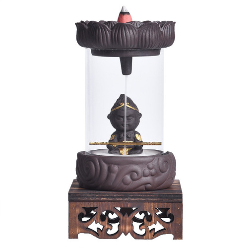 Backflow incense burner creative ceramic home furnishings windproof cover sandalwood incense incense crafts manufacturer direct sales cross-border