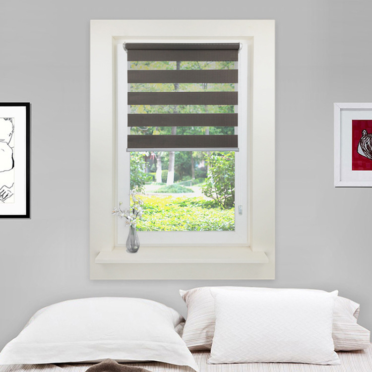 Source manufacturers supply Home commercial dimming rainbow curtain non-perforated soft gauze curtain day and night curtain zebra curtain Source manufacturers supply Home commercial dimming rainbow curtain non-perforated soft gauze curtain day and night curtain zebra curtain