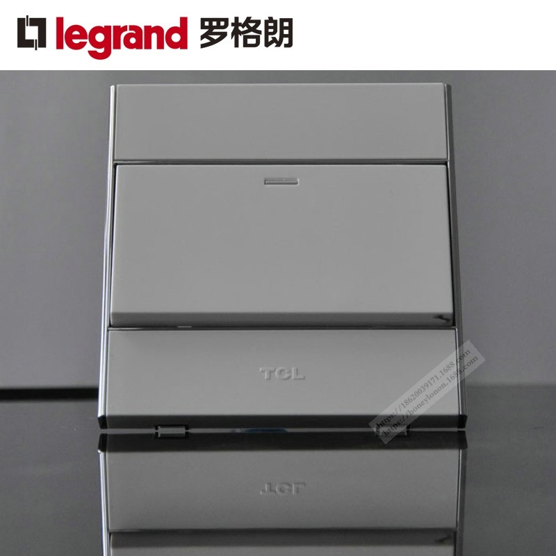Legrand/罗格朗 A8系列 一位双控大板荧光开关A8/31/2/3BY