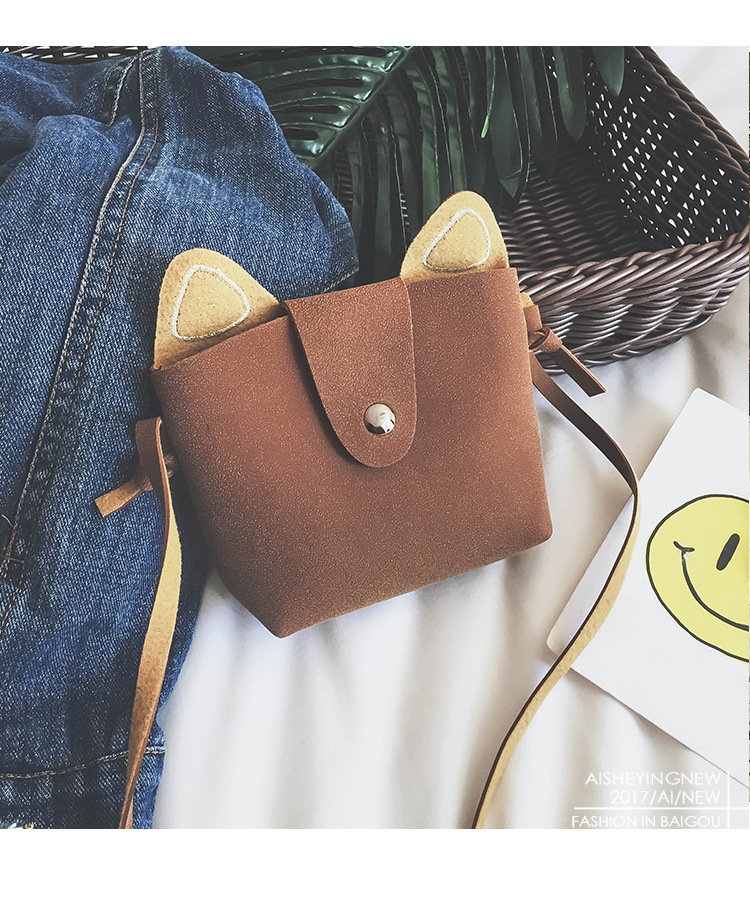 172g Weight Polyester Lining Material Zipper Closure Type Single Shoulder Strap Strap Type Crossbody Bag Bags Type Daily, Shopping Occasion Pu Leather Material Cat, Solid Color Pattern All Seasons Season Kid'S Gender Cute Style Square Shape Kid'S Pu Leather Cat Solid Color Cute Square Zipper Crossbody Bag 4