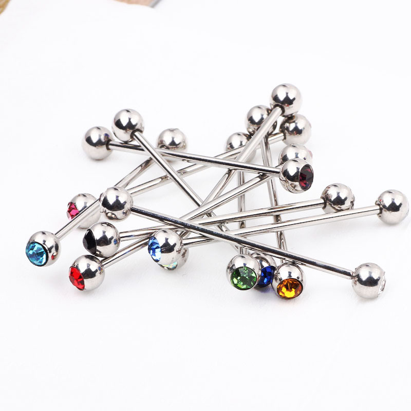 16G labret stud size and finish detail