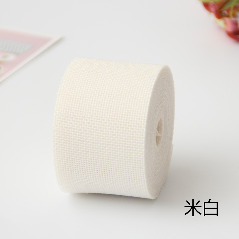 Cinta de lino de imitación DIY decoración de la boda 5CM color poliéster rollo de lino decoración del partido ventas directas de la fábrica