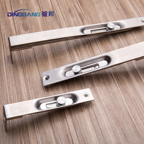 Factory direct sales stainless steel invisible latch door bolt thickened anti-theft stainless steel sheet iron bar concealed latch wholesale