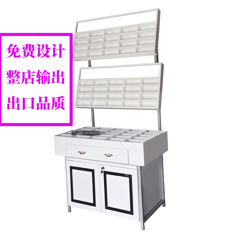 卓柜尔眼镜店柜台展柜玻璃展示柜中岛多层格子货架陈列柜设计定制|ru