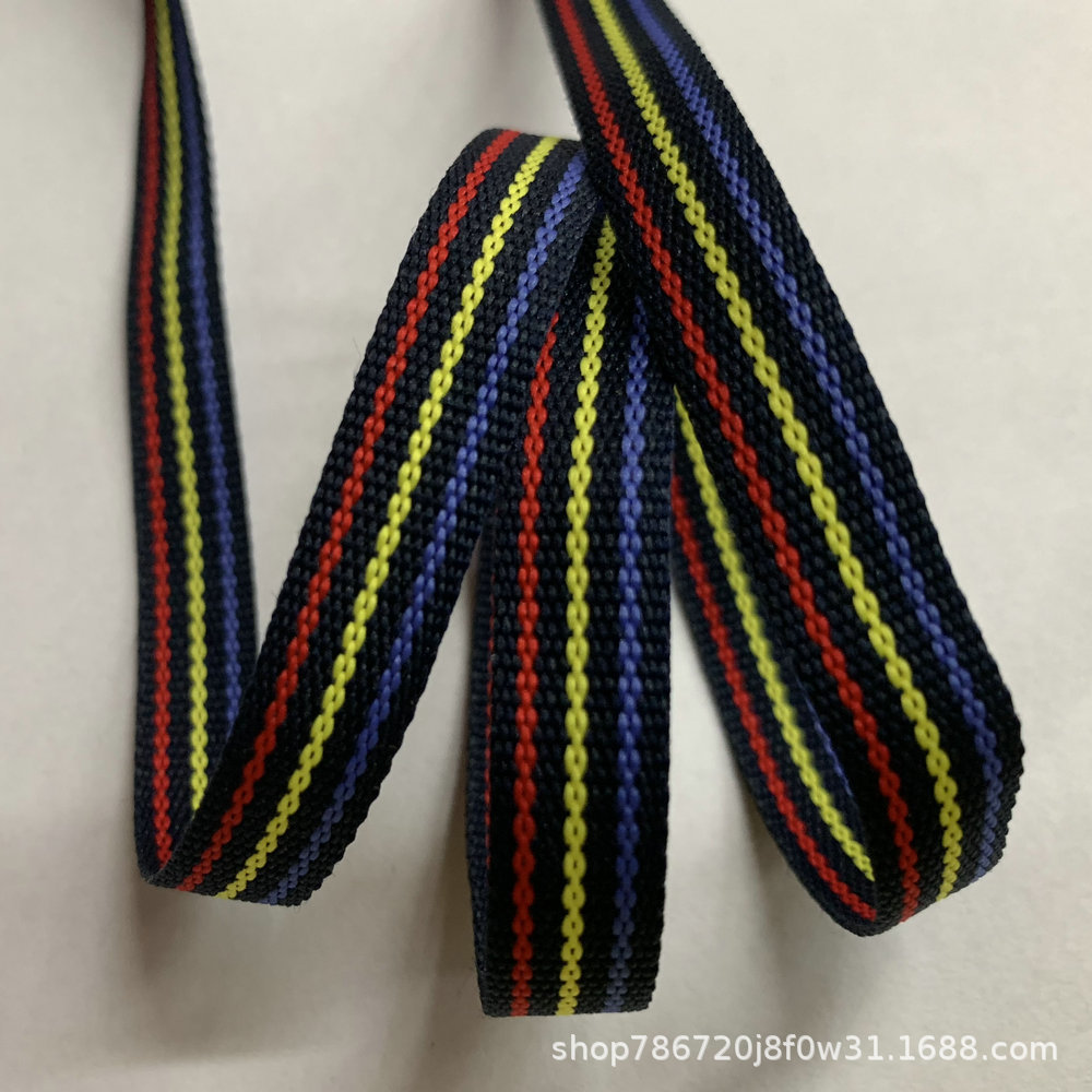 *（腾来）新款现货供应 10MM间条间条织带后领条织带服装饰品织带