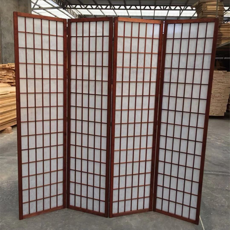 Source: Supply from Origin, Simple and Modern Living Room Tea Room Camphor Wood Background Wall Japanese Screen Partition Folding Screen Entrance