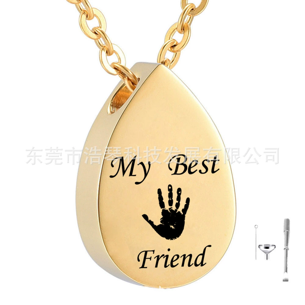 Европейские и американские ювелирные изделия родственники Пепел ожерелье из нержавеющей стали в форме капли пепла шкатулка кулон кремация ювелирные изделия флакон духов