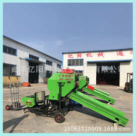 存储饲料打包机图片 青储饲料打捆包膜机哪里有卖的