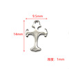 Stainless Steel Cross Small Pendant Cross Trigger Multi -Speed DIY Earrings Accessories Factory Price Wholesale