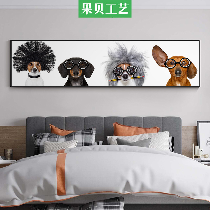 Children's bedroom decorative painting bedside room modern simple banner hanging painting living room sofa background wall cartoon mural