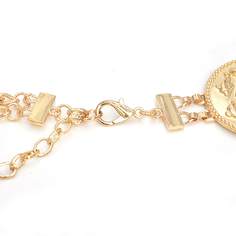 Fashionable universal metal golden waist belt