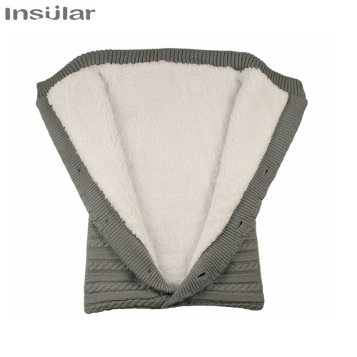 Yinxiuli autumn and winter baby stroller sleeping bag outdoor baby knitted sleeping bag wool plus velvet thickened quilt cross-border