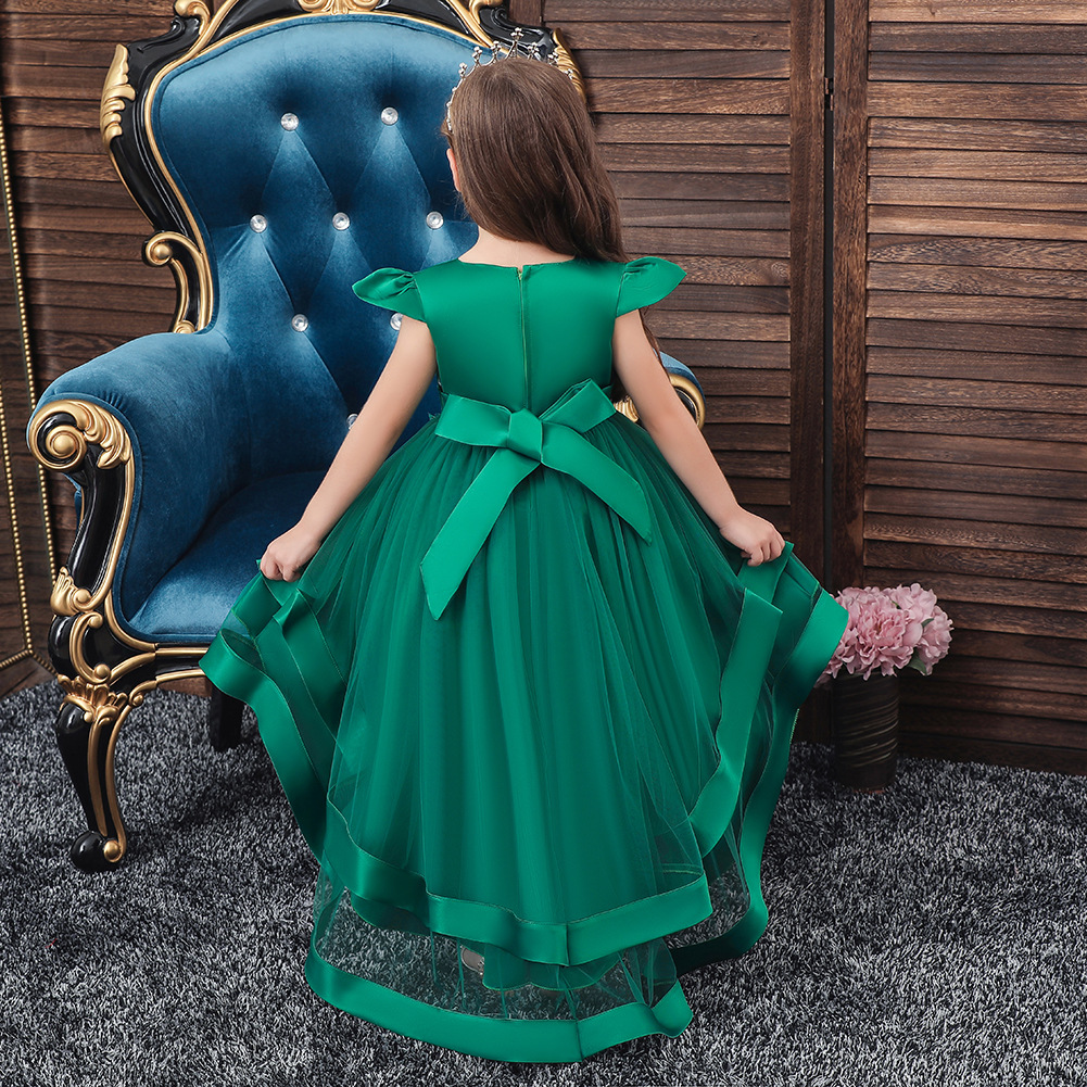 Children's Wedding Dress Girls' Tail Dress Skirt Princess Pettiskirt display picture 16