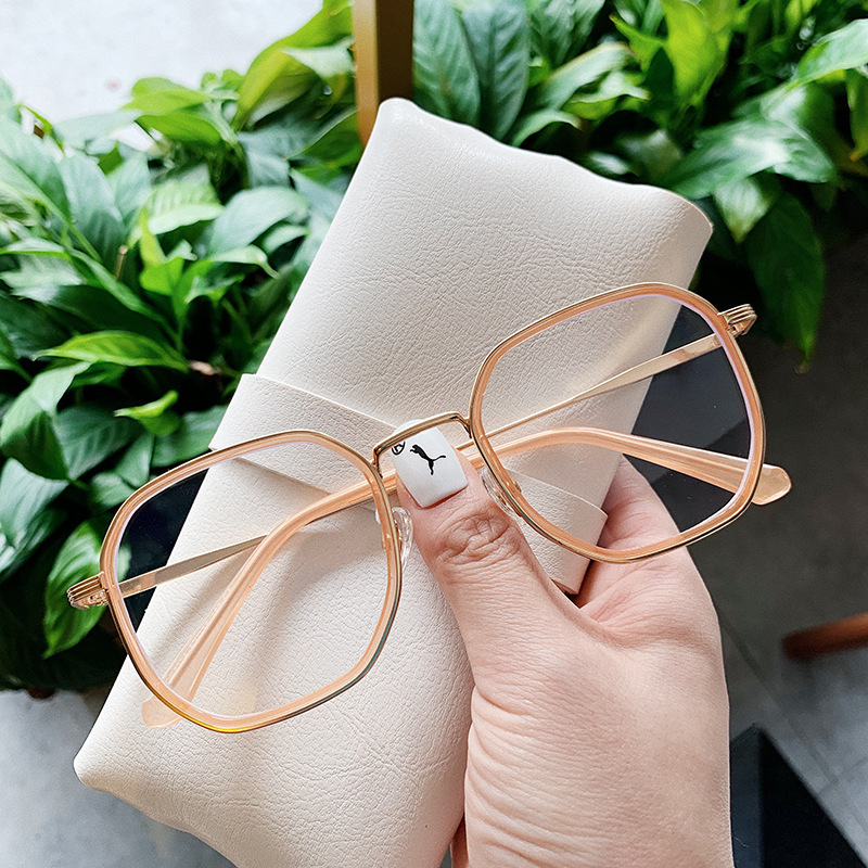 透明眼鏡框女 創意款潮男複古大方框網紅款眼鏡架TR90學生平光鏡