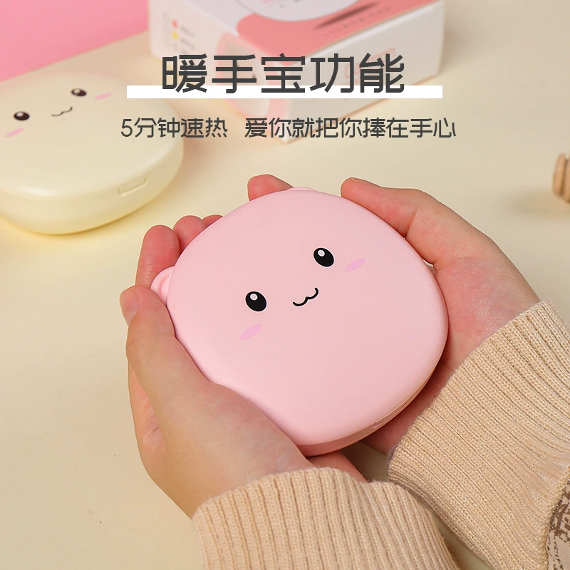 Мультяшный универсальный грелка для рук, питание от LED/USB, подсветка, три в одном