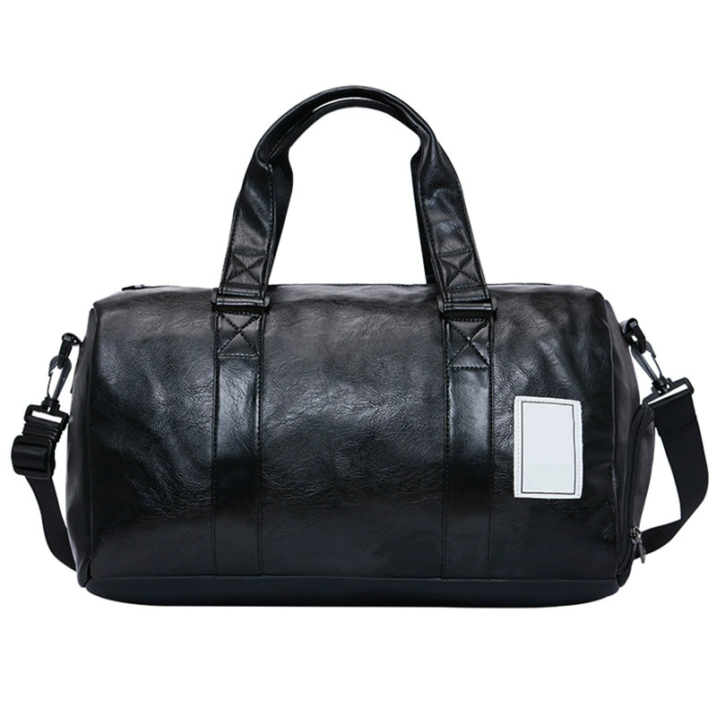 Capacious travel bag, genuine leather