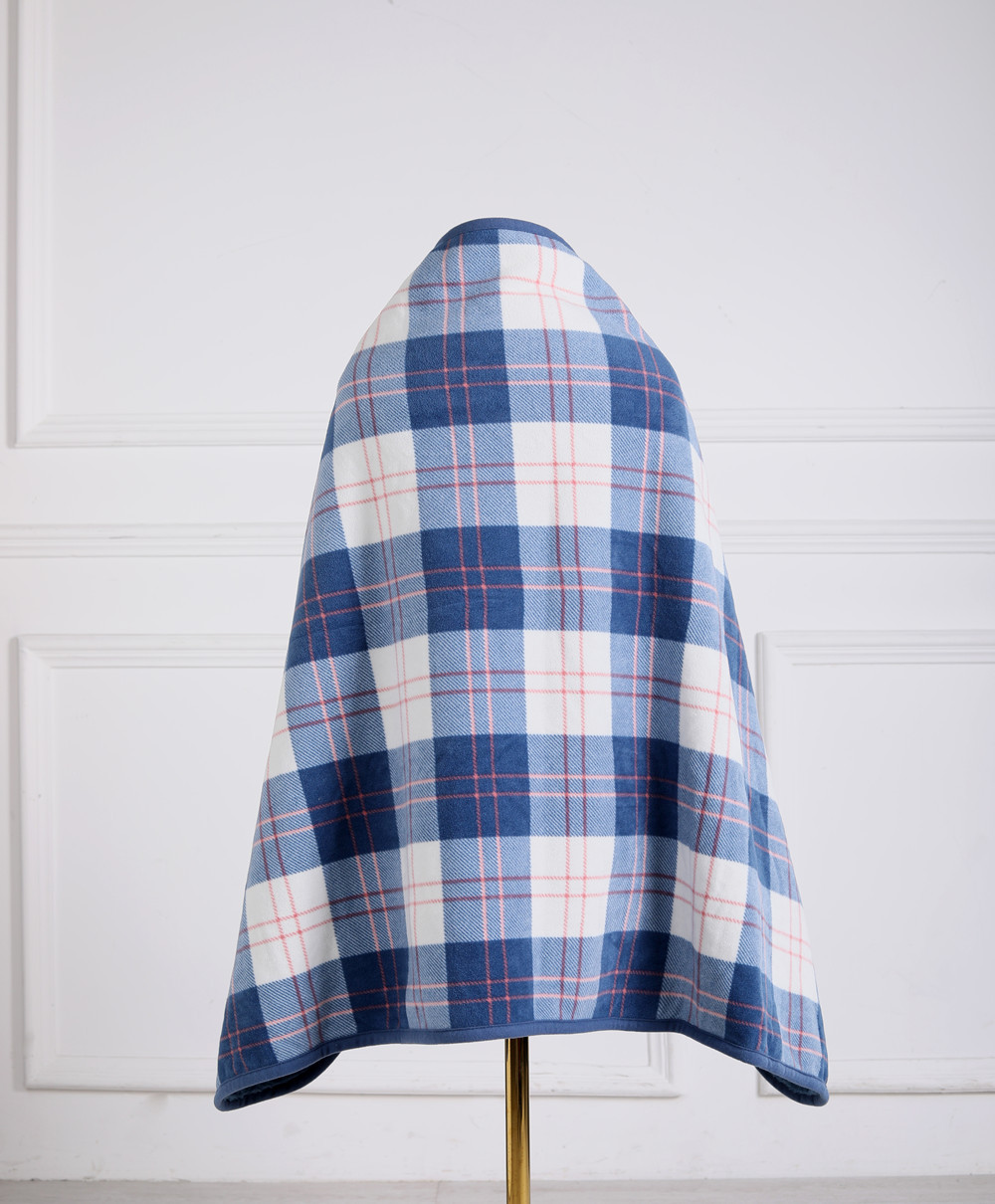 Plaid Lazy Blankets Flannel Wearable Cape Fleece Winter Tartan Robe
