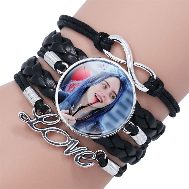 Cross-border new accessories pop singer Billy Elish Billie Eilish multilayer woven bracelet