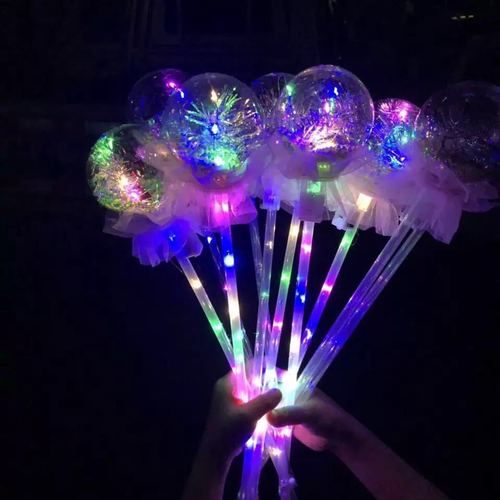 Glowing starry sky ball fairy magic wand glitter wave bat children's luminous toy stall floor push gift wholesale