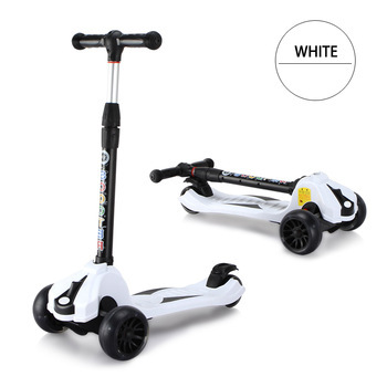Transfronterizos dedicados a la altura de tres velocidades de dirección de gravedad ajustable PU rueda flash scooter para niños de 3 - 12 años