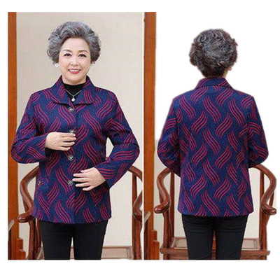 2020夏季新款 中老年女裝大碼薄款格子開衫 媽媽裝夏裝長袖襯衣