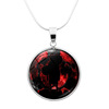 Naruto, accessory, glossy fashionable necklace, pendant, with gem