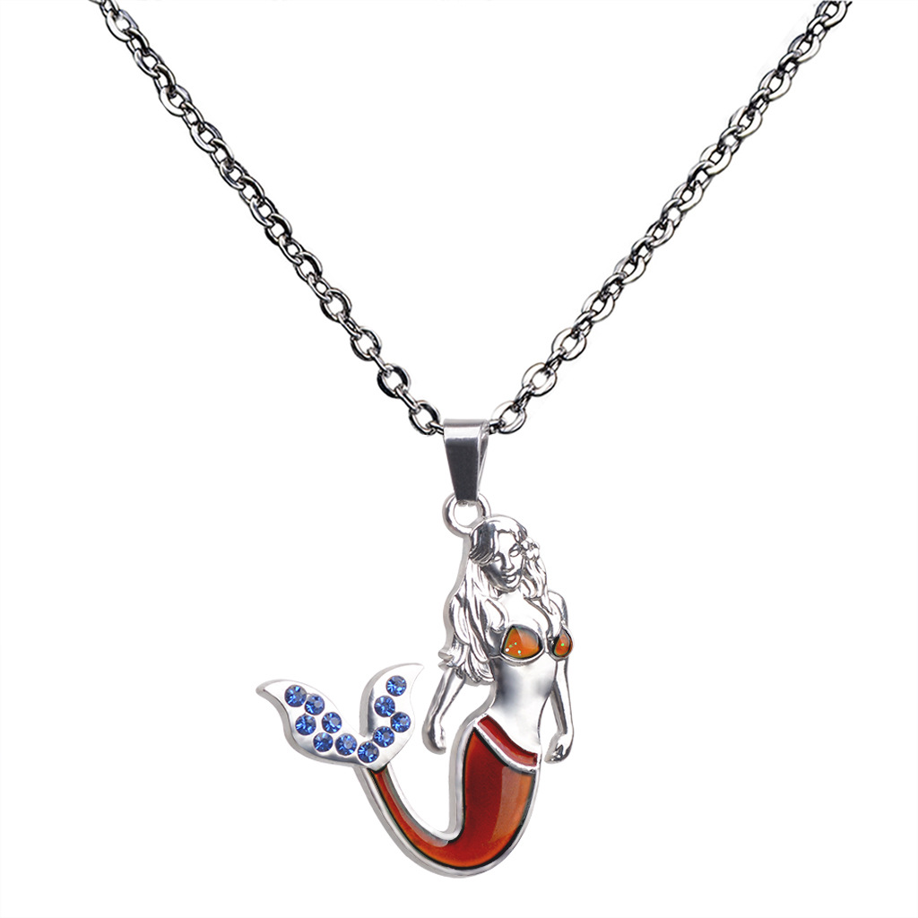 Lady Printing Stainless Steel Alloy Plating Rhinestones Women'S Necklace display picture 3