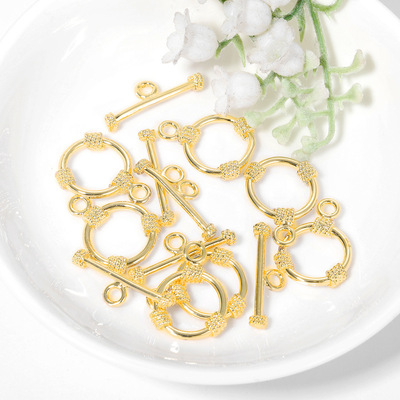 热销diy饰品配件材料厂家批发铜镀金圆形OT绳扣手链连接扣配饰