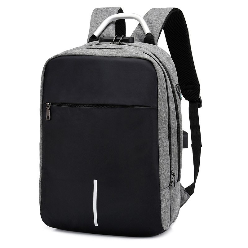Venta al por mayor de los hombres anti-robo mochila USB bolsa de ordenador portátil de negocios mochila casual impreso LOGO entrega