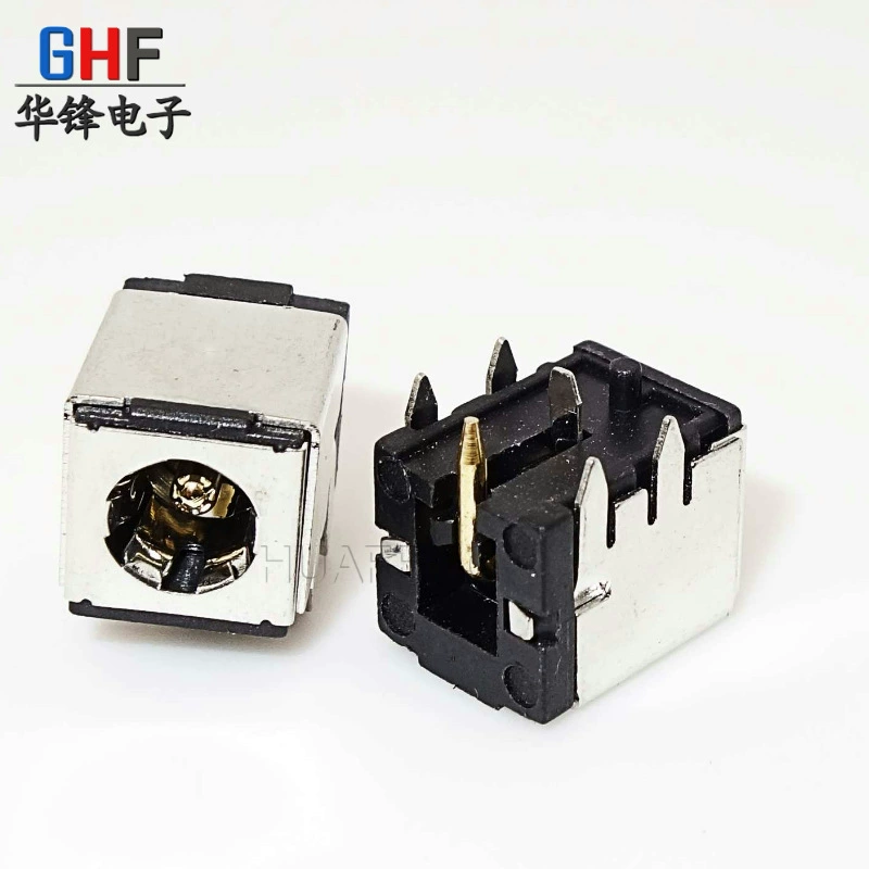 DC power socket DC097 3.5×1.3mm vertical plug-in power socket 3-pin vertical high quality