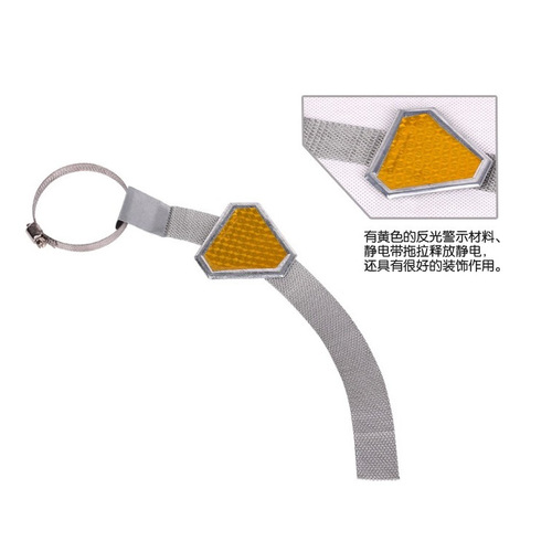 Winter car static electricity belt grounding chain hanging mopping strip to eliminate car triangular metal static elimination strip three colors