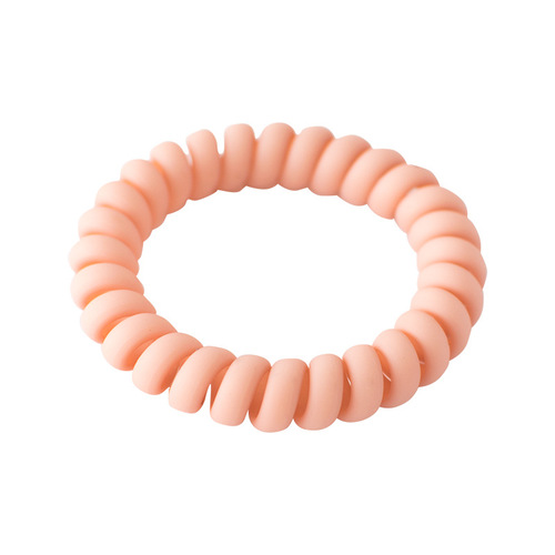 Telephone cord hair tie for women, simple hair rope, frosted telephone cord hair tie, rubber high elastic rubber band, traceless head jewelry