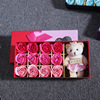 Soap contains rose, Christmas gift box for St. Valentine's Day, with little bears, Birthday gift, wholesale