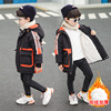 Boys cotton Winter clothes 2019 new pattern Western style coat thickening CUHK cotton-padded jacket children Mid length version Korean Edition Cotton