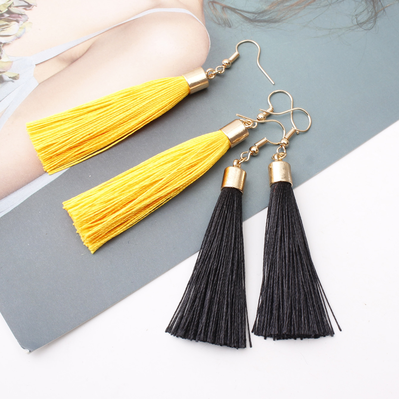 Wedding Occasion Fashion Geometric Alloy Tassel Plating Women's Earrings 1 Pair