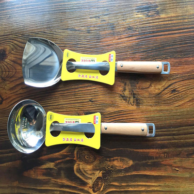 家用廚房工具 實木柄鏟勺 三釘木紋3厘 華程8326烹饪鏟勺