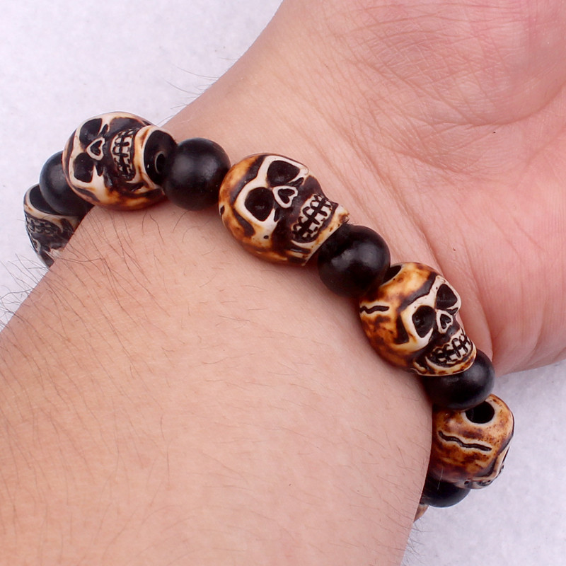 Fashion Skull Plastic Resin Unisex Bracelets 1 Piece display picture 2