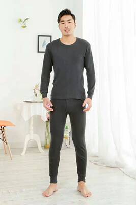 冬季男士秋衣秋裤套装纯棉圆领保暖内衣套装