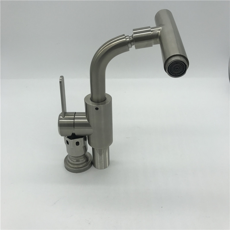 Water heating microphone mixing faucet 304 stainless steel faucet kitchen double hole hot and cold vegetable basin faucet Water heating microphone mixing faucet 304 stainless steel faucet kitchen double hole hot and cold vegetable basin faucet