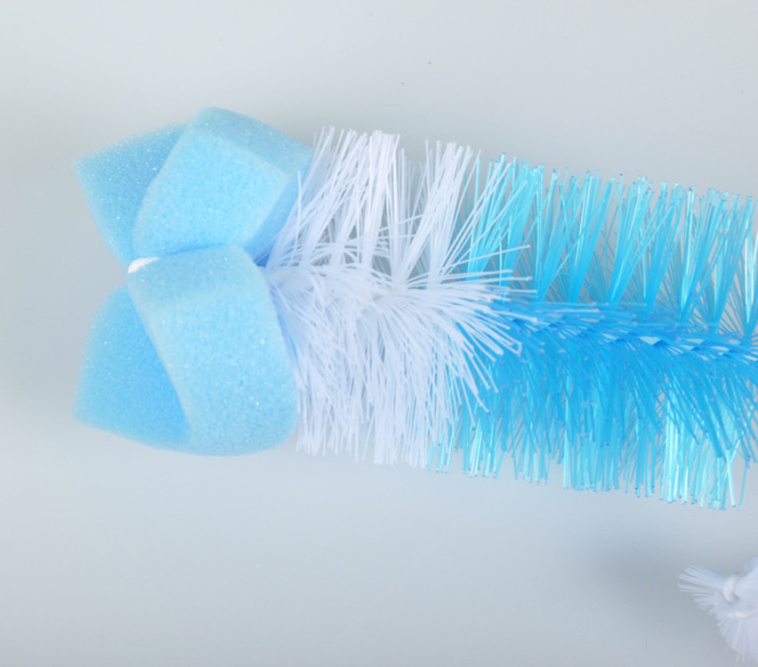 Tamaño del cepillo de la botella cepillo de esponja bebé suministros maternos y niños cepillo de la botella cepillo de pezón bebé cepillo de nylon