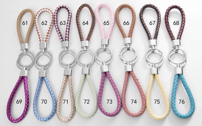 Woven Leather Rope Key Chain Key Accessories Metal Key Chain Key Ring Car Key Gift Pendant Wholesale Application Scenario