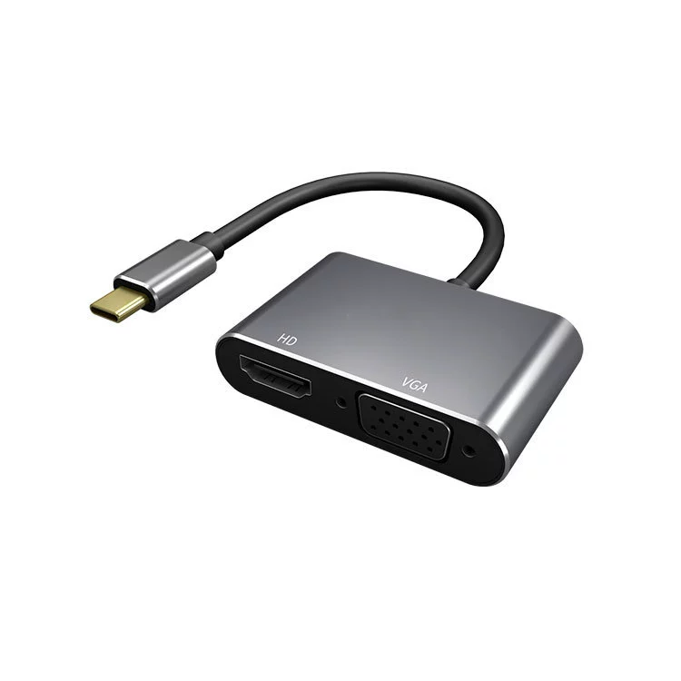 Подходящий кабель-адаптер USB-C двухсторонний Type-C к HDMI VGA HDMI высокого разрешения USB 3