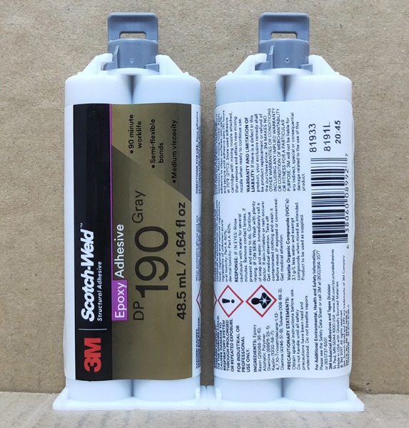 3M环氧胶粘剂DP190灰色结构粘结胶高强度低粘度半透明AB胶48.5ml