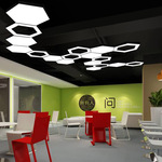 Шестиугольник свет моделирование люстра промышленность Вечерние улей сочетание свет офис Комната Чистый кофе фитнес Комнатный номер освещение