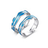 Fashionable ring for beloved suitable for men and women, Korean style, simple and elegant design